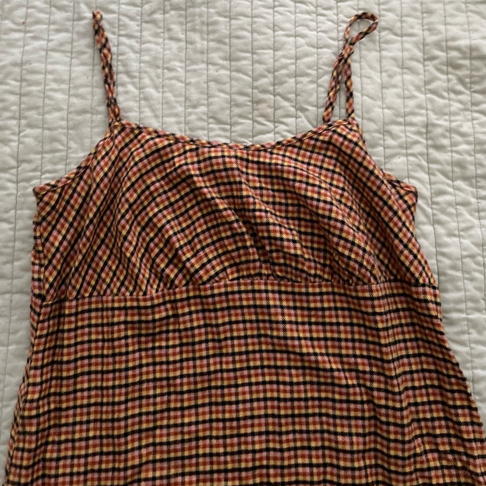 plaid mini dress